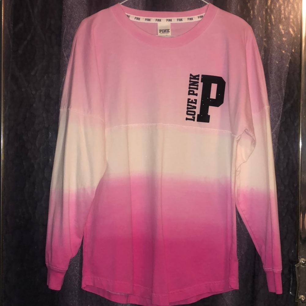 PINK ombre shirt.
